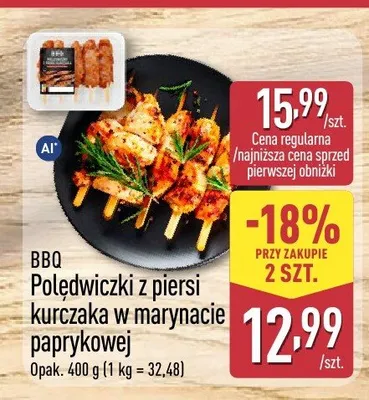 Polędwiczki z piersi kurczaka w marynacie paprykowej BBQ promocja w Aldi