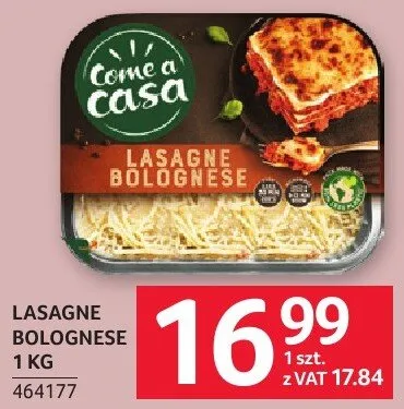 Lasagne Bolognese promocja w Selgros