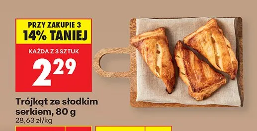 Trójkąt ze słodkim serkiem promocja w Biedronka