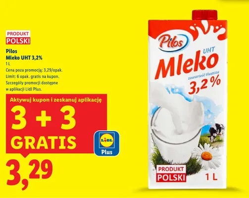 Mleko UHT 3,2% promocja w Lidl