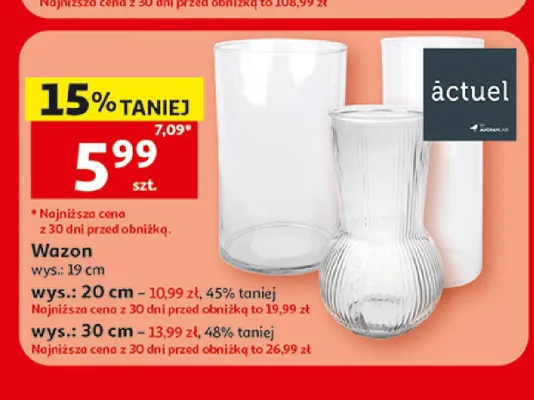 Wazon Actuel wys. 20 cm promocja w Auchan