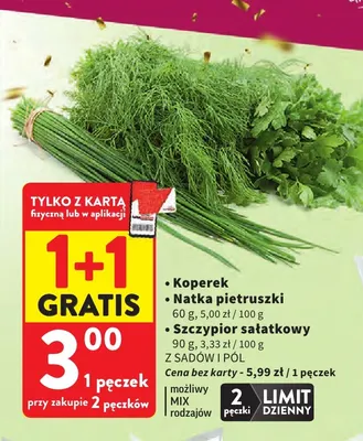 Natka pietruszki Z Sadów i Pól promocja w Intermarche