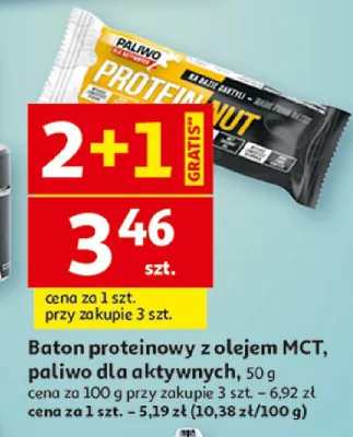 Baton proteinowy z olejem MCT, paliwo dla aktywnych promocja w Auchan