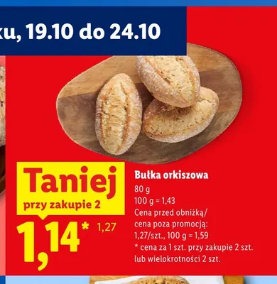 Bułka orkiszowa promocja w Lidl