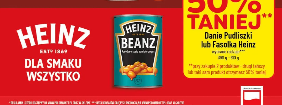 Fasolka w sosie pomidorowym Heinz Beanz promocja w POLOmarket
