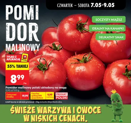 Pomidor malinowy polski promocja w Biedronka