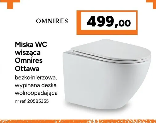Miska WC wisząca Omnires Ottawa promocja w Bricoman