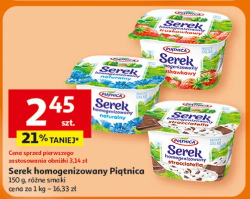 Serek homogenizowany promocja w Auchan