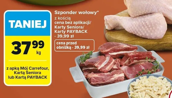 Szponder wołowy promocja w Carrefour Market