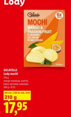 Lody mochi mango-marakuja Gelatelli promocja w Lidl