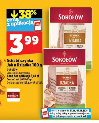 Szynka Jak u Dziadka Sokołów promocja w TOPAZ