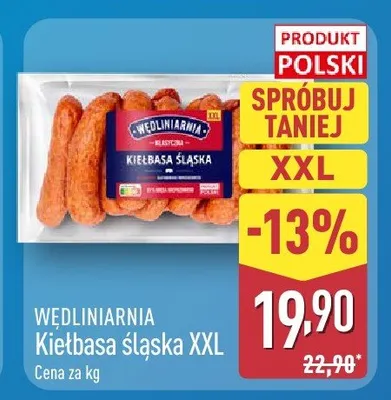 Kiełbasa śląska XXL promocja w Aldi