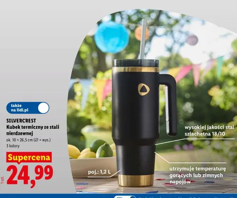Kubek termiczny ze stali nierdzewnej Silvercrest promocja w Lidl