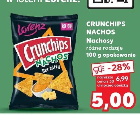 Nachosy różne rodzaje Crunchips promocja w Kaufland