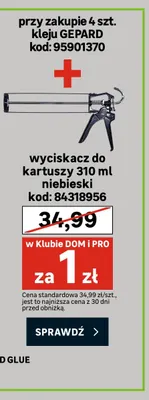 Wyciskacz do kartuszy niebieski 310 ml promocja w Leroy Merlin