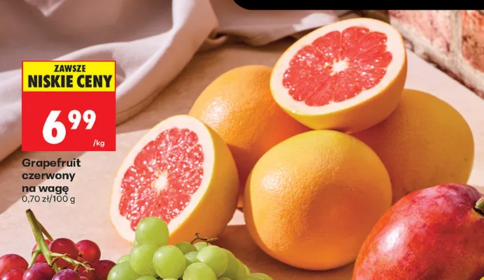 Grapefruit czerwony promocja w Biedronka