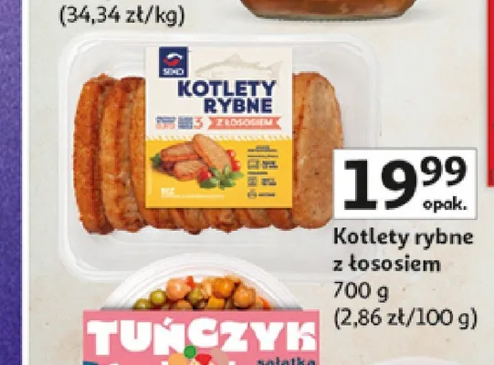 Kotlety rybne z łososiem Seko promocja w Auchan