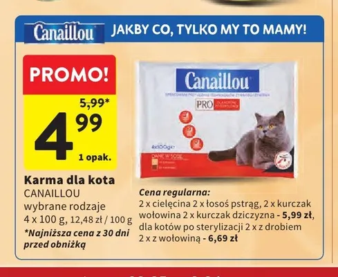 Karma dla kota Canaillou 4-pak 100g promocja w Intermarche