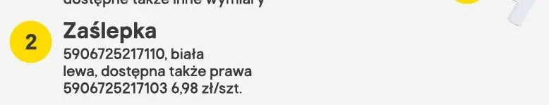 Zaślepka biała lewa promocja w Castorama