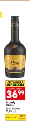 Brandy Pliska 36% promocja w Biedronka