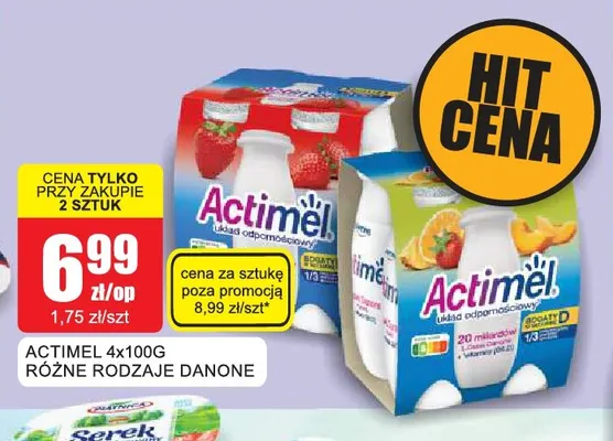 Actimel 4-pak Danone promocja w Bingo
