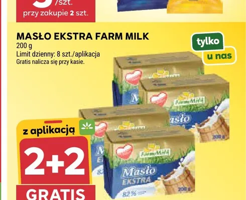 Masło ekstra Farm Milk promocja w Stokrotka