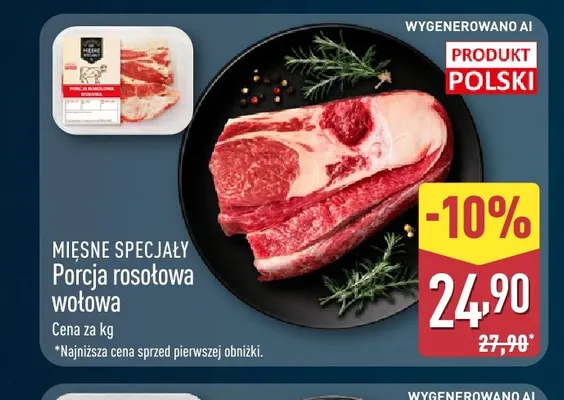 Porcja rosołowa wołowa Mięsne Specjały promocja w Aldi