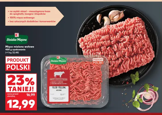 Mięso mielone wołowe Biernacki promocja w Kaufland