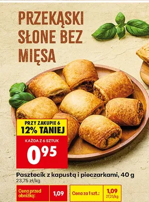 Pasztecik z kapustą i pieczarkami promocja w Biedronka