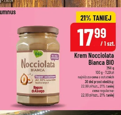 Krem Nocciolata Bianca BIO promocja w POLOmarket