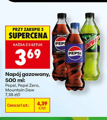 Napój gazowany Pepsi Zero promocja w Biedronka