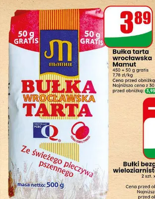 Bułka tarta wrocławska Mamut promocja w Dino