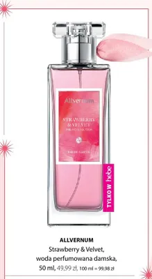 Woda perfumowana damska Allvernum Strawberry & Velvet promocja w Hebe
