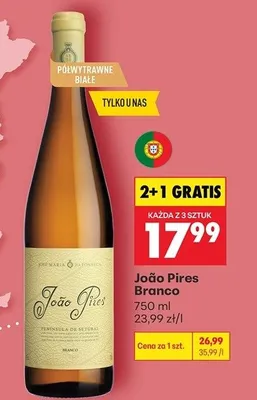 Wino João Pires Branco promocja w Biedronka