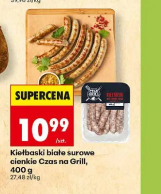 Kiełbaski białe surowe cienkie Czas na Grill promocja w Biedronka