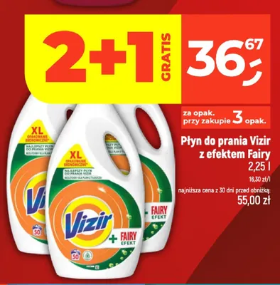 Płyn do prania Vizir z efektem Fairy promocja w Dealz