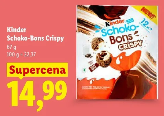 Kinder Schoko-Bons Crispy promocja w Lidl