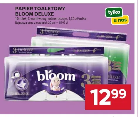 Papier toaletowy Bloom Deluxe 10-pak promocja w Stokrotka