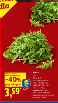Rukola promocja w Lidl