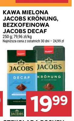 Kawa mielona bezkofeinowa Jacobs Decaf promocja w Stokrotka