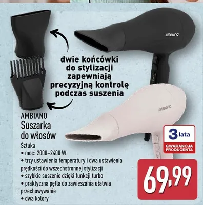 Suszarka do włosów promocja w Aldi