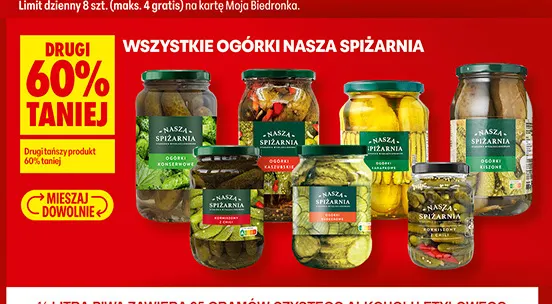 Ogórki Nasza Spiżarnia promocja w Biedronka