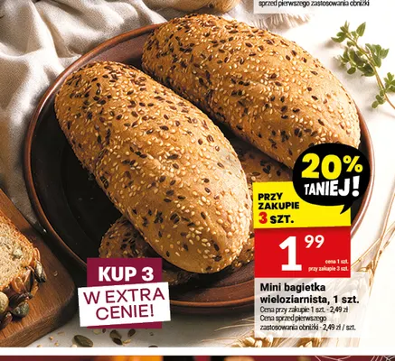 Mini bagietka wieloziarnista Białecki promocja w Twój Market