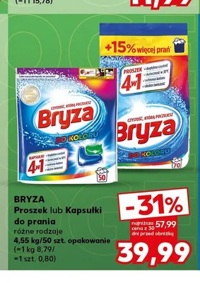 Kapsułki do prania Bryza promocja w Kaufland