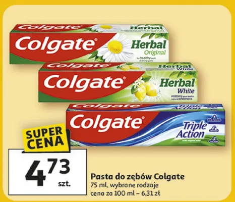 Pasta do zębów Herbal Original promocja w Auchan