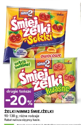 Żelki Nimm2 Śmiejżelki promocja w Stokrotka