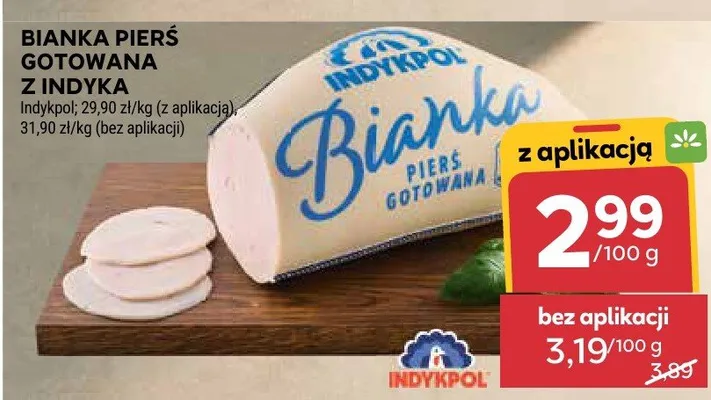Bianka pierś gotowana z indyka promocja w Stokrotka