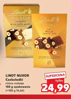 Czekoladki Lindt Nuxor Milk Chocolate promocja w Kaufland
