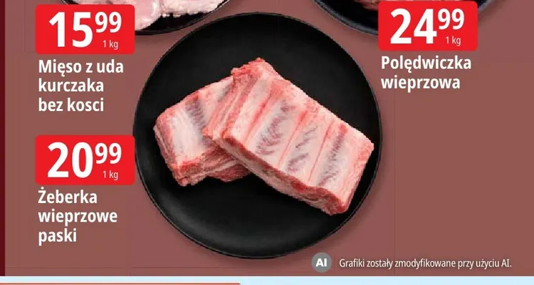 Mięso z uda kurczaka bez kości promocja w Leclerc