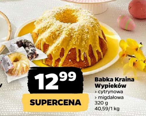 Babka Kraina Wypieków kajmakowa, migdałowa promocja w Netto